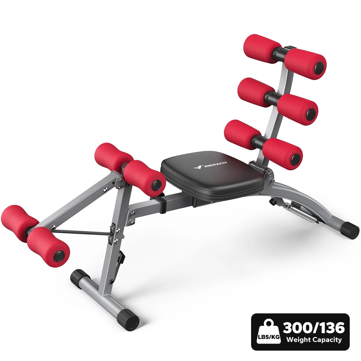 MERACH Ab Machine MultiFunctional Adjustable Sit Up Bench Home Gym