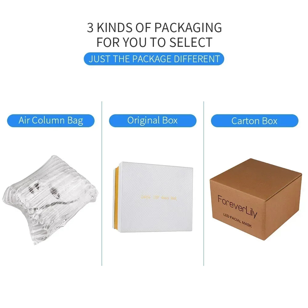 Foreverlily LED Facial Mask for Neck Rejuvenation and Whitening