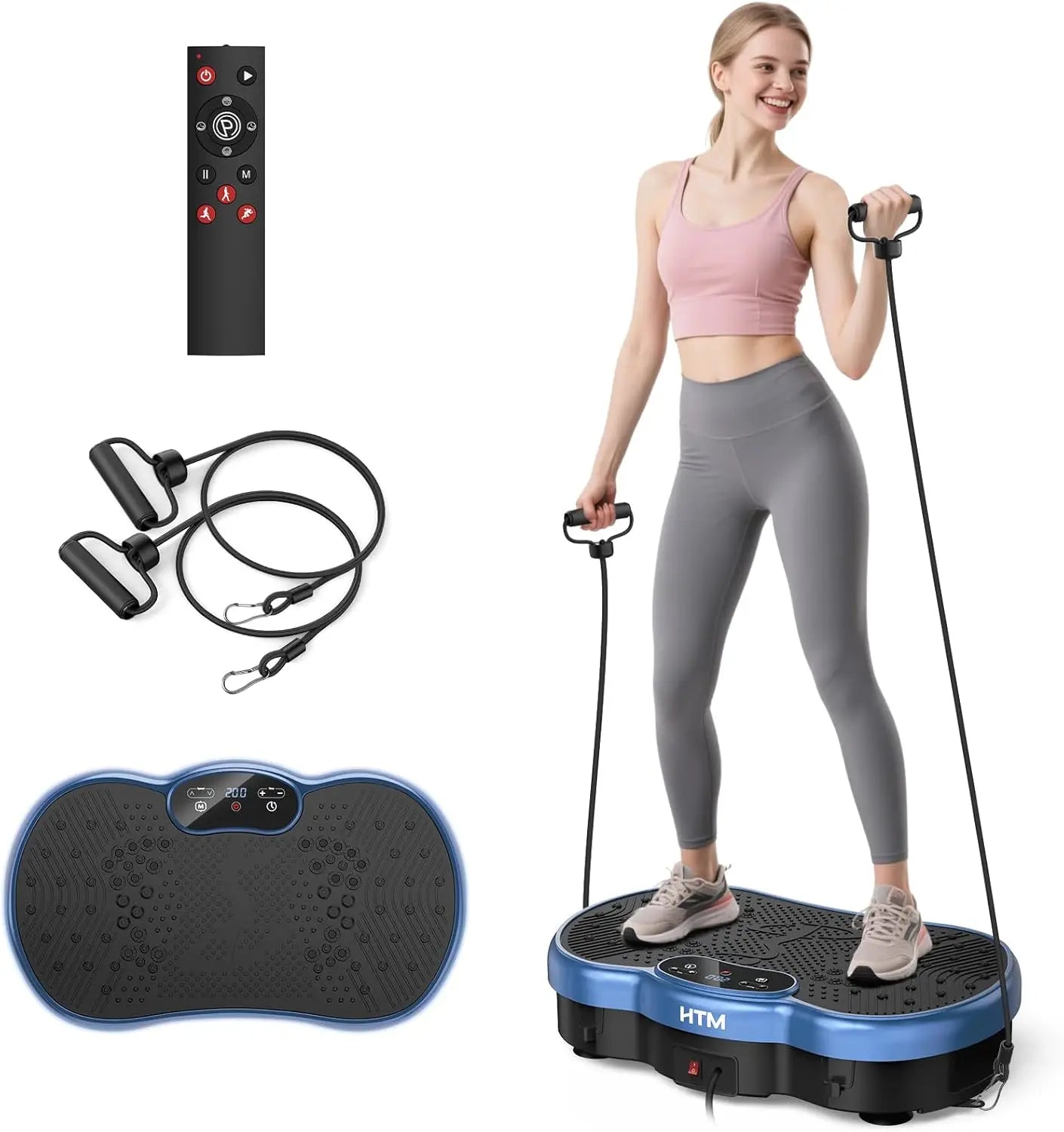 HTMM Fitness Vibration Plate Whole Body Exercise Machine With 120 Speed Levels