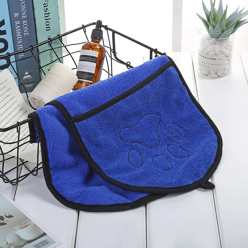 Pet Bath Towel Quick Dry Absorbent Microfiber Bathrobe For Dogs