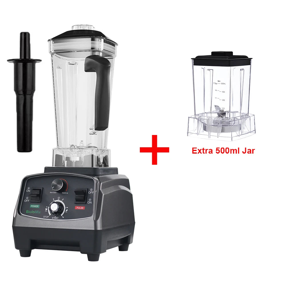 Biolomix 2L Commercial Timer Blender Juicer Food Processor