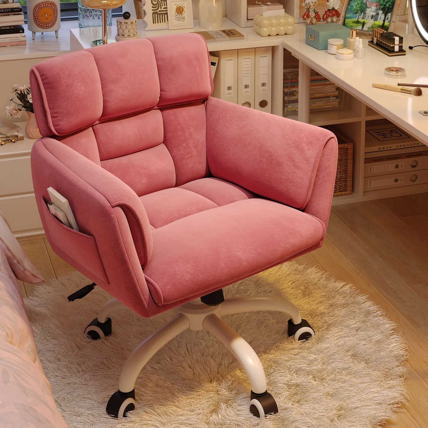 EnHomee Home Office Chair With Arms Wheels Adjustable Height Desk Chair