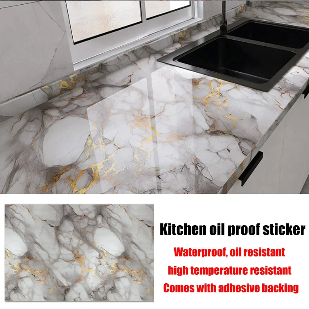 Oil Proof Kitchen Wall Stickers Self Adhesive Protective Wallpaper PVC