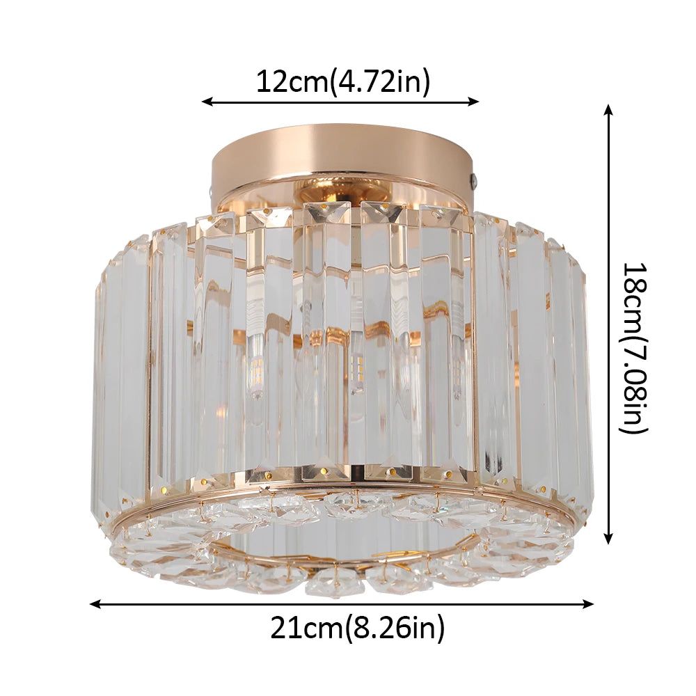 GreeLustr LED Modern Pendant Light Crystal Chandelier Ceiling Lamp