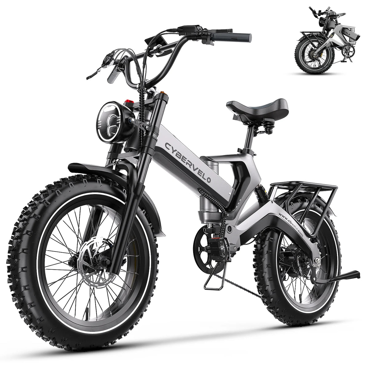 Cybervelo EK6 Foldable Fat Tire Electric Bike 48V 2000W