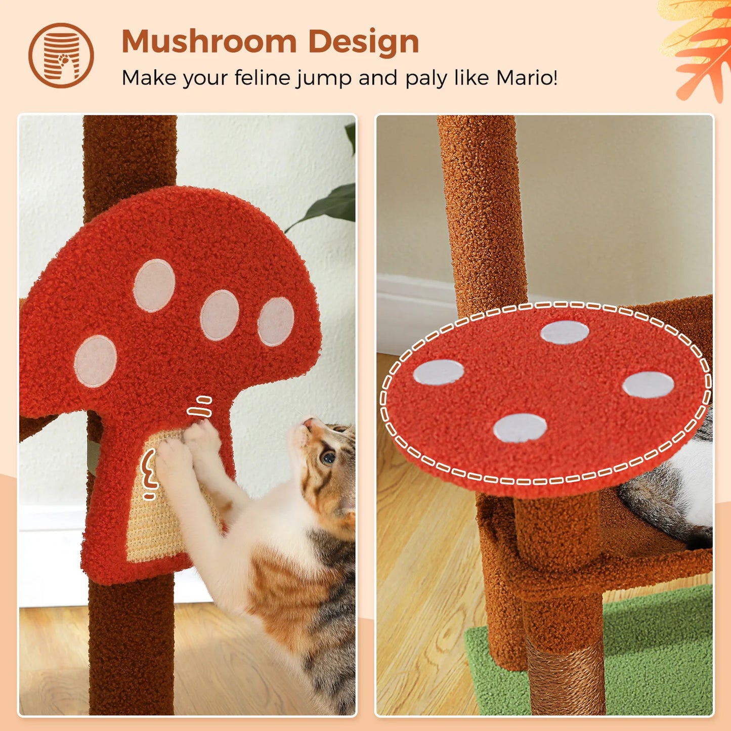 PAWZ Road Multi Level Cat Tree With Scratching Posts Indoor
