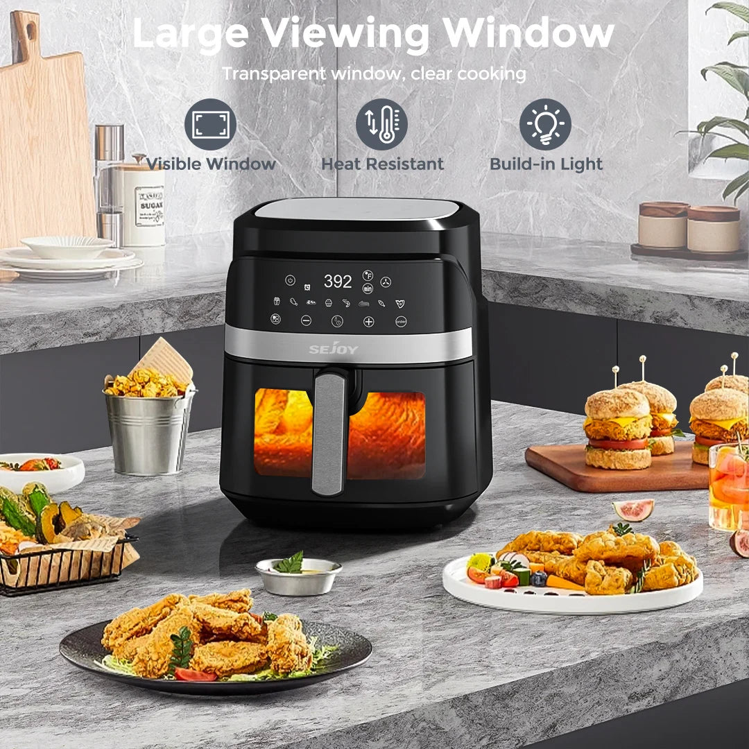 SEJOY 8 In 1 Air Fryer 6 Quart Electric Oven Oilless Cooker
