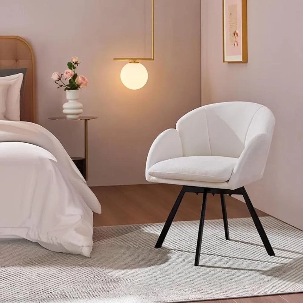 Swivel Accent Chair Chenille Armchair With 360 Degree Swivel Base
