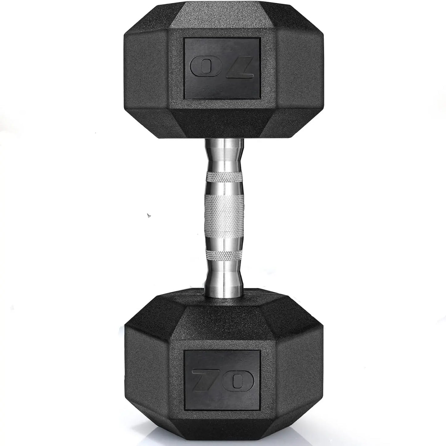 NONED Rubber Hex Dumbbell Set 30-75Lb Rubber Coated Cast Iron