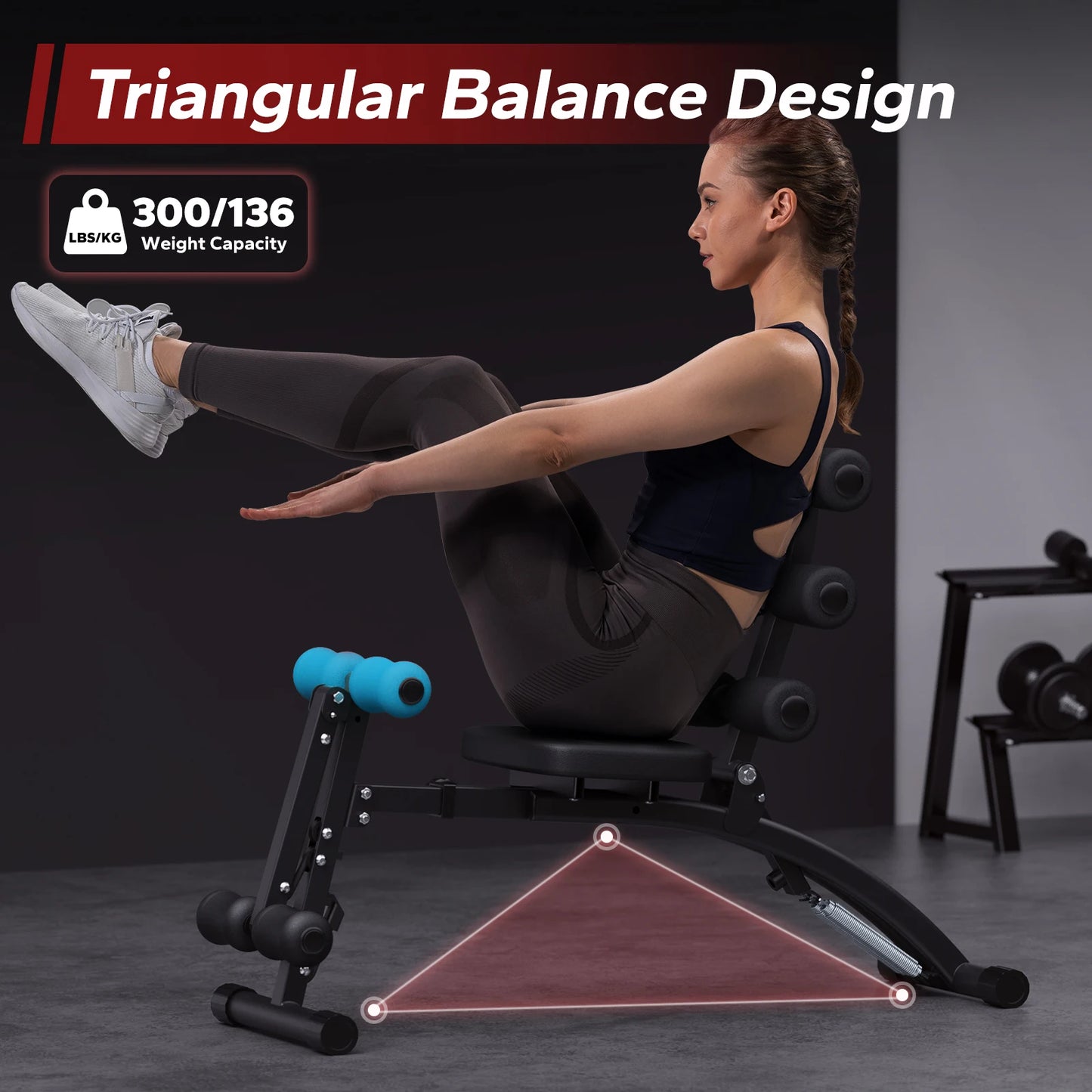 MERACH Ab Machine MultiFunctional Adjustable Sit Up Bench Home Gym