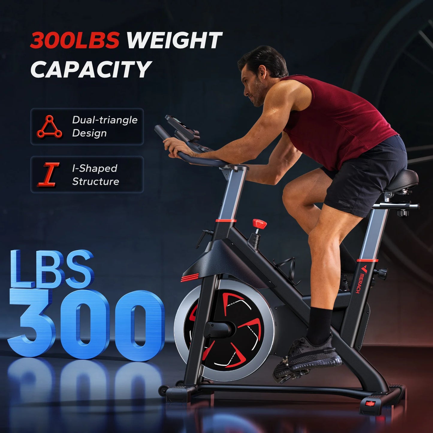 MERACH S38 Indoor Exercise Bike With Magnetic Resistance App