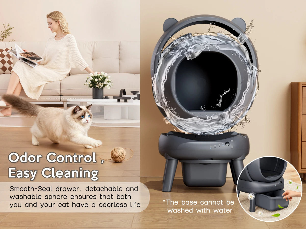 Self Cleaning Litter Box For Multiple Cats With Infrared Sensors