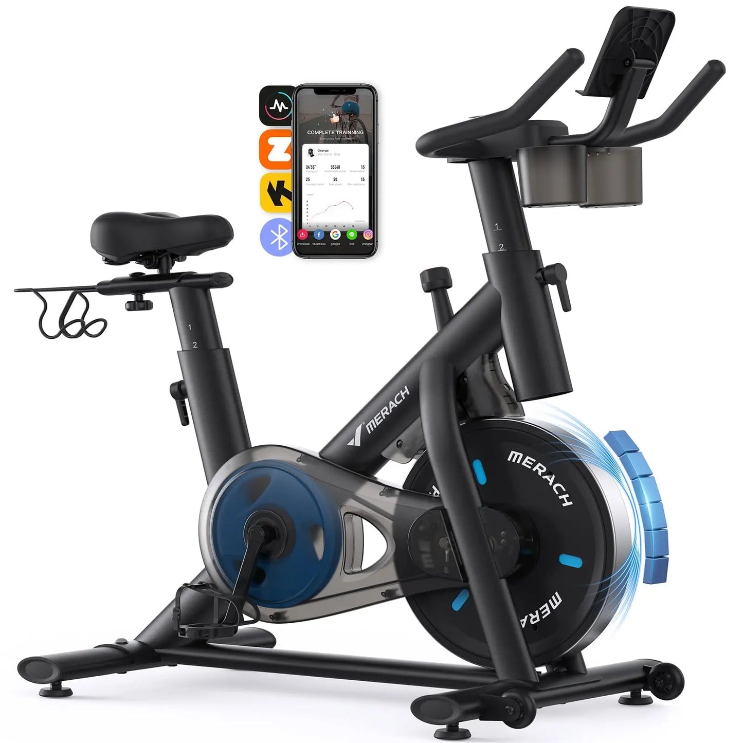 MERACH Exercise Bike With Magnetic Resistance And Exclusive App Courses