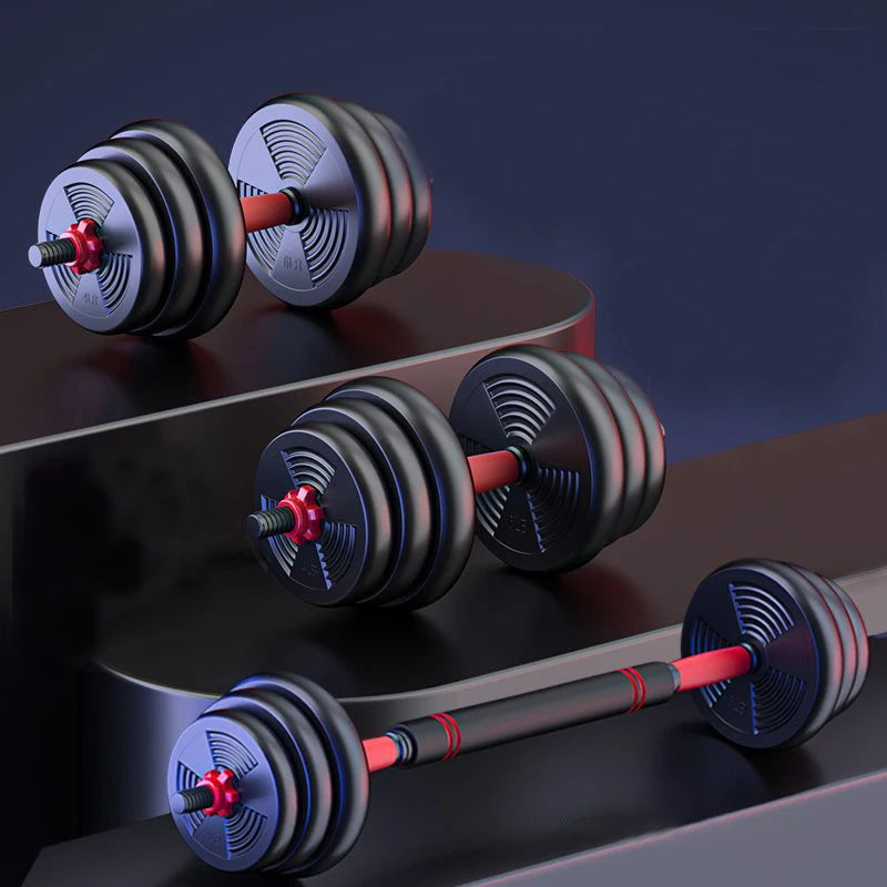 Adjustable Dumbbell Barbell Set 5 To 44 Lbs With Grip