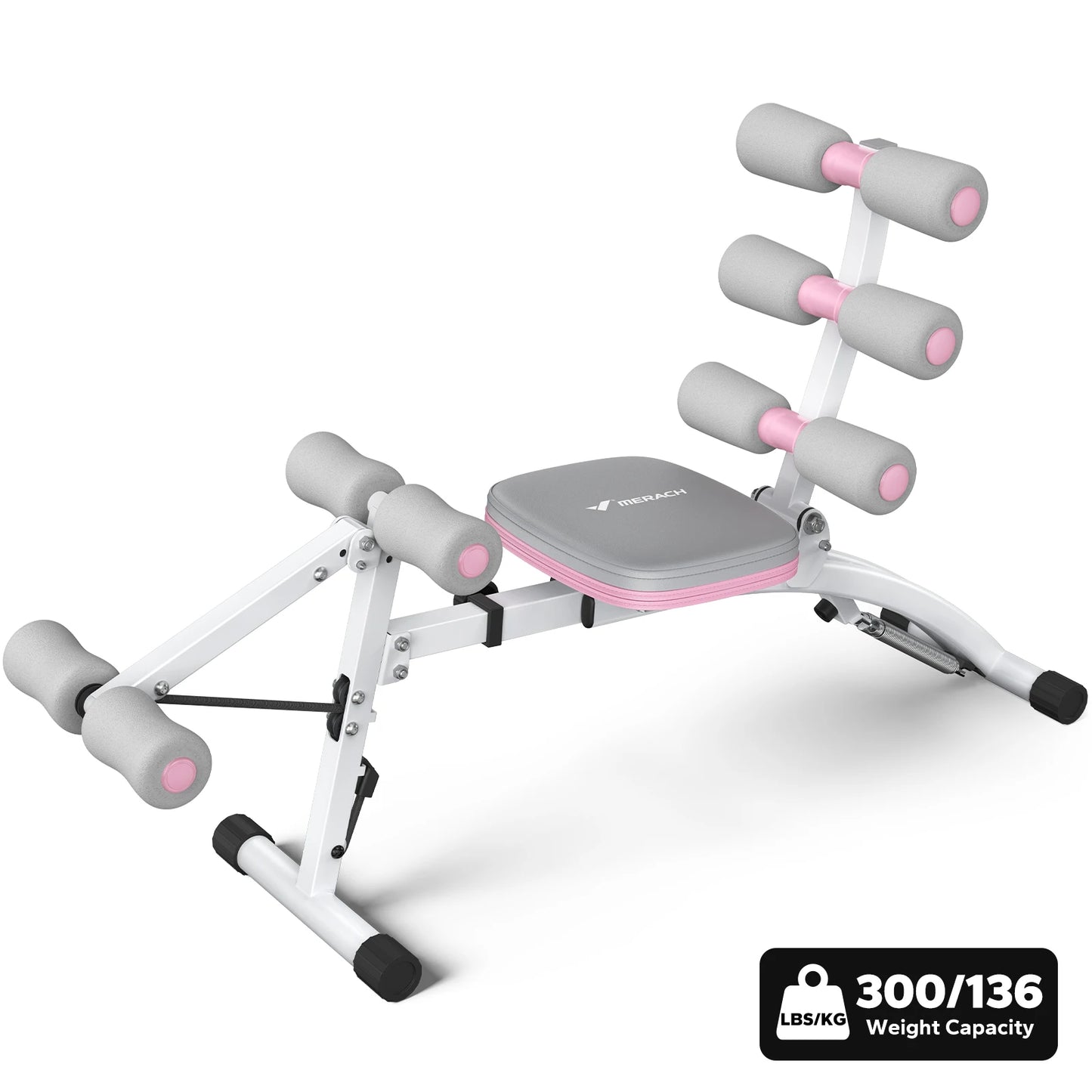 MERACH Ab Machine MultiFunctional Adjustable Sit Up Bench Home Gym