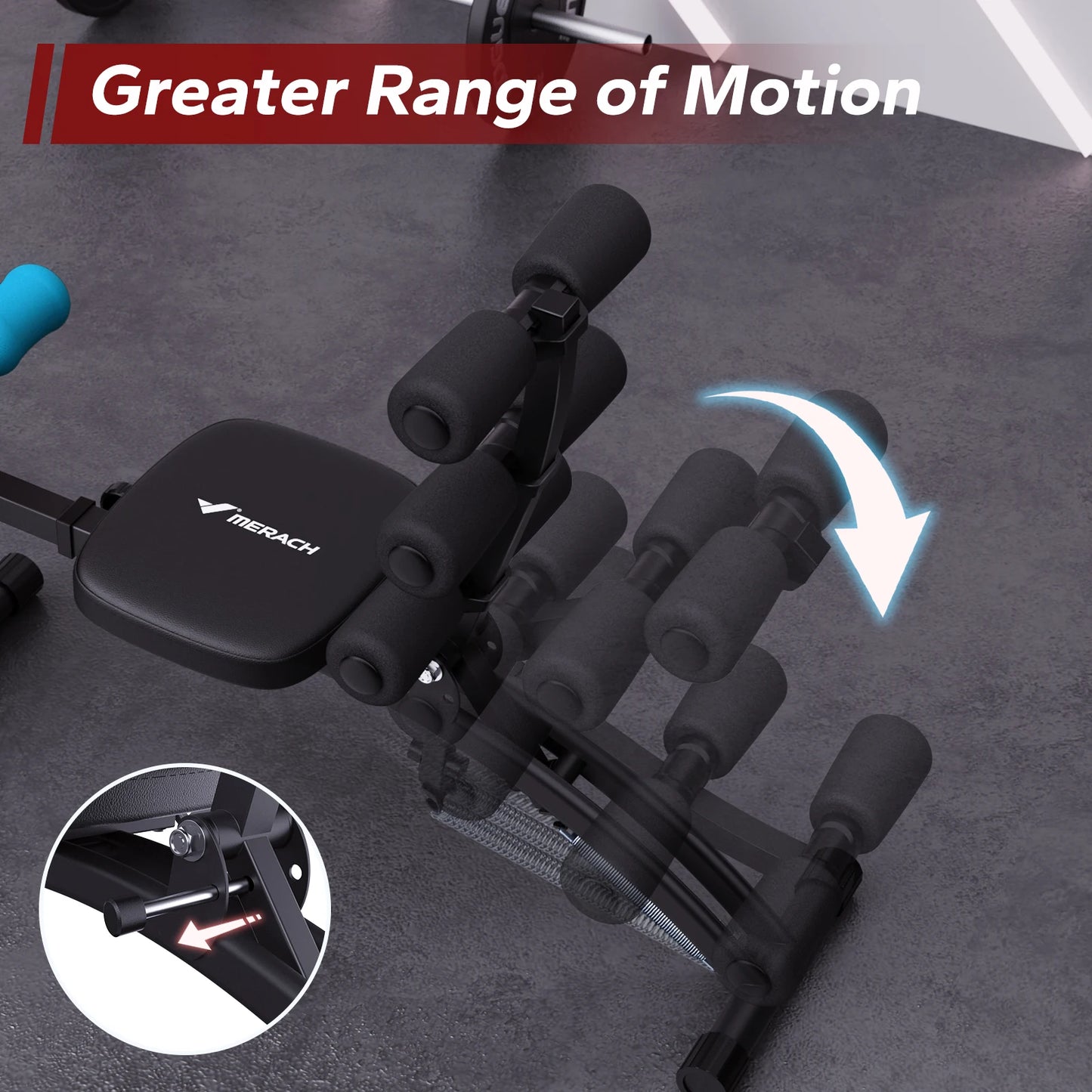 MERACH Ab Machine MultiFunctional Adjustable Sit Up Bench Home Gym