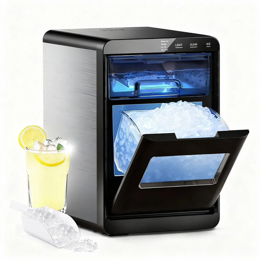 SHICUO Nugget Ice Maker Countertop Self Cleaning Pellet Ice