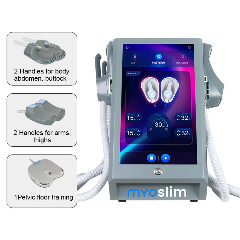6500W Electromagnetic Stimulator for Muscle Building & Fat Loss HI-EMT Technology for Waist, Hip, Thigh & Arm Toning  CE
