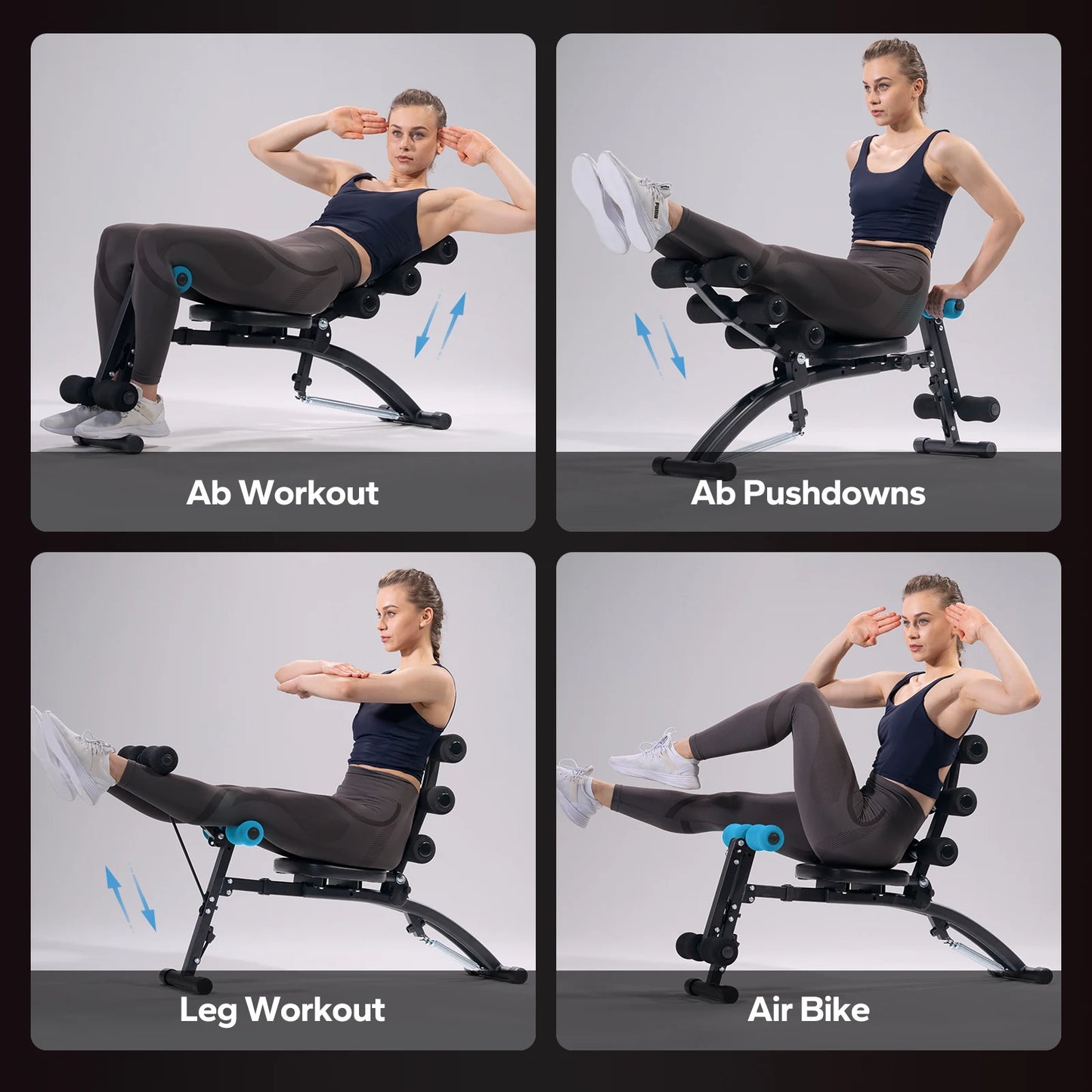 MERACH Ab Machine MultiFunctional Adjustable Sit Up Bench Home Gym