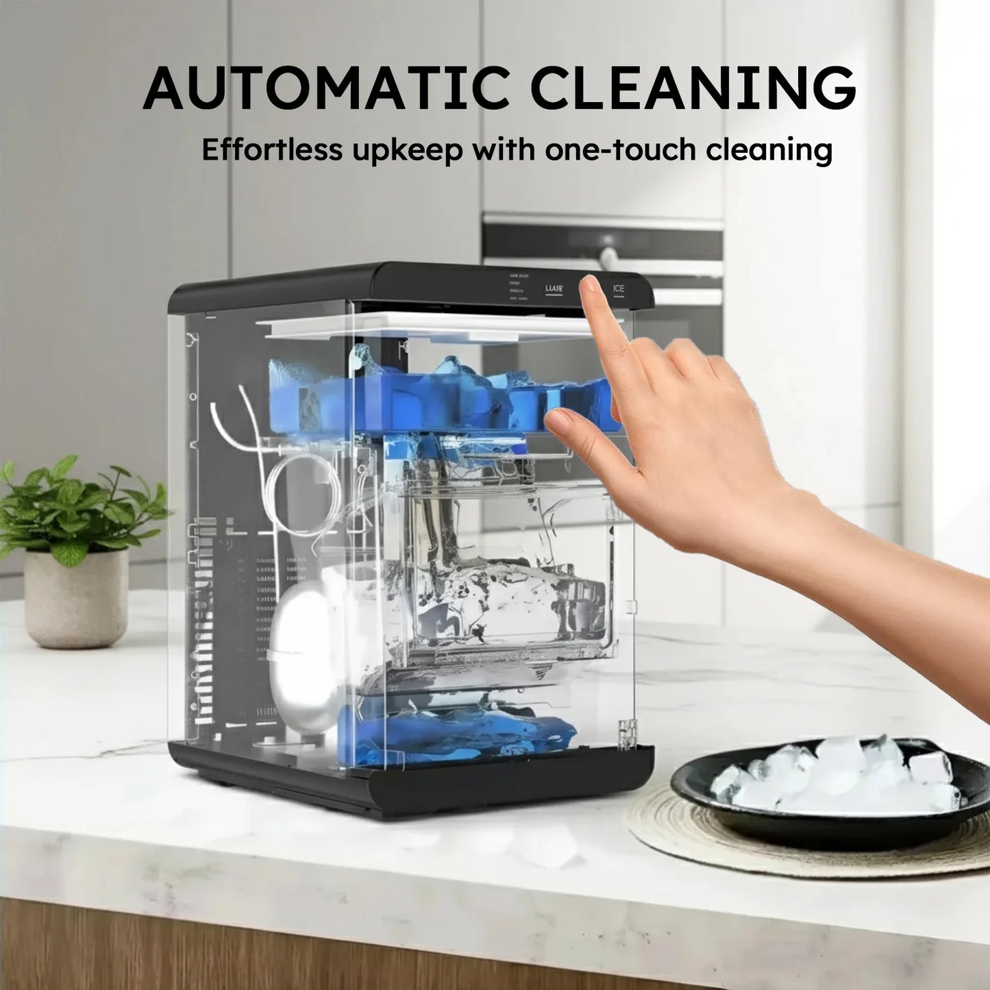 SHICUO Nugget Ice Maker Countertop Self Cleaning Pellet Ice