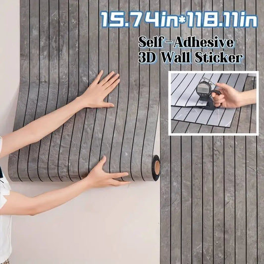 NINETAI Peel And Stick Floor Tile Decorative 3D Wall Panels