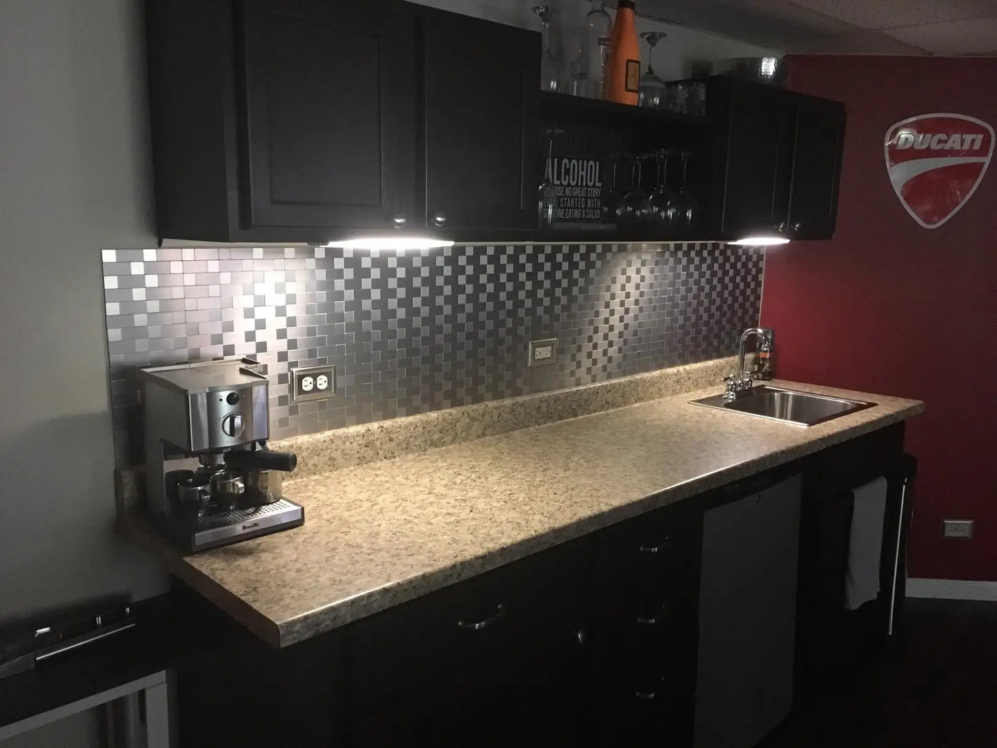Art3d Peel And Stick Stainless Steel Backsplash Tile 3D Self Adhesive
