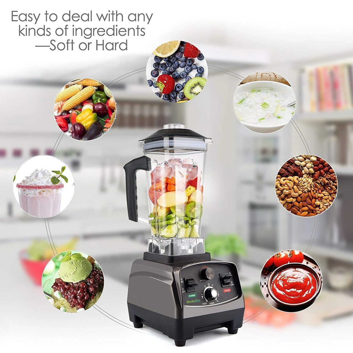 Biolomix 3HP Heavy Duty Commercial Blender Mixer Juicer 2L Jar