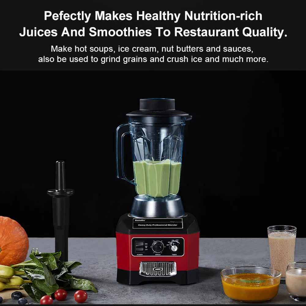 Biolomix 2200W Heavy Duty Commercial Bar Blender Juicer Ice Crusher