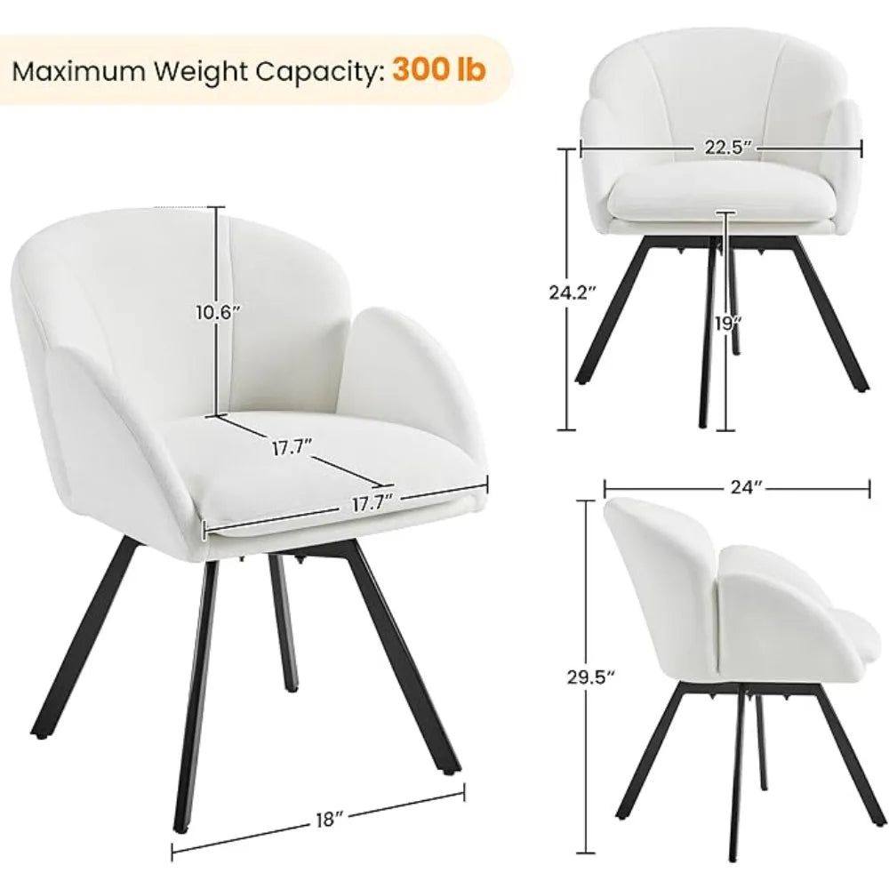 Swivel Accent Chair Chenille Armchair With 360 Degree Swivel Base
