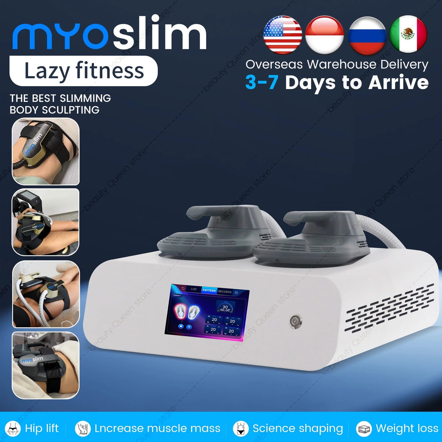 Myoslim 6500W Muscle Stimulator RF Body Sculpting EMS Machine