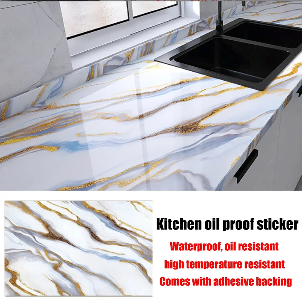 Oil Proof Kitchen Wall Stickers Self Adhesive Protective Wallpaper PVC