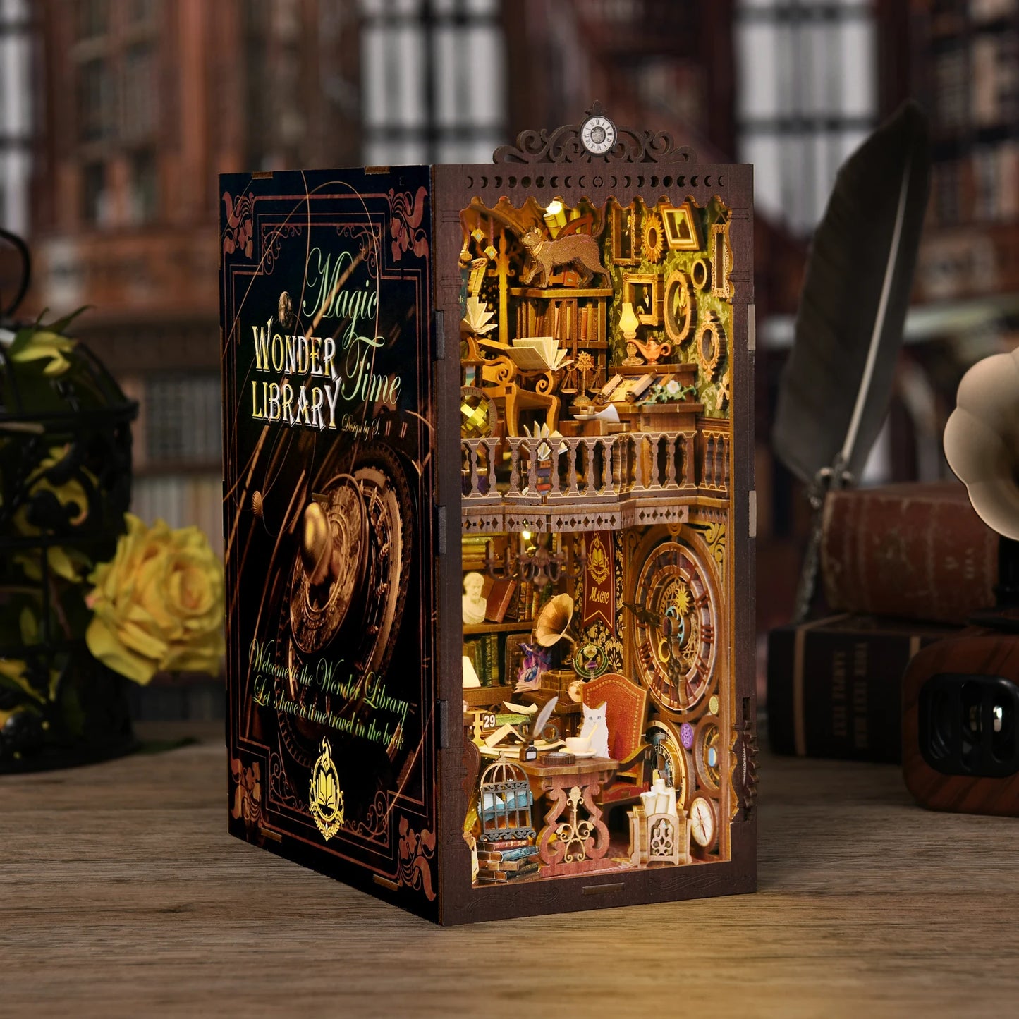 ASLOWSNAIL Book Nook Kit The Time Book Club Puzzle