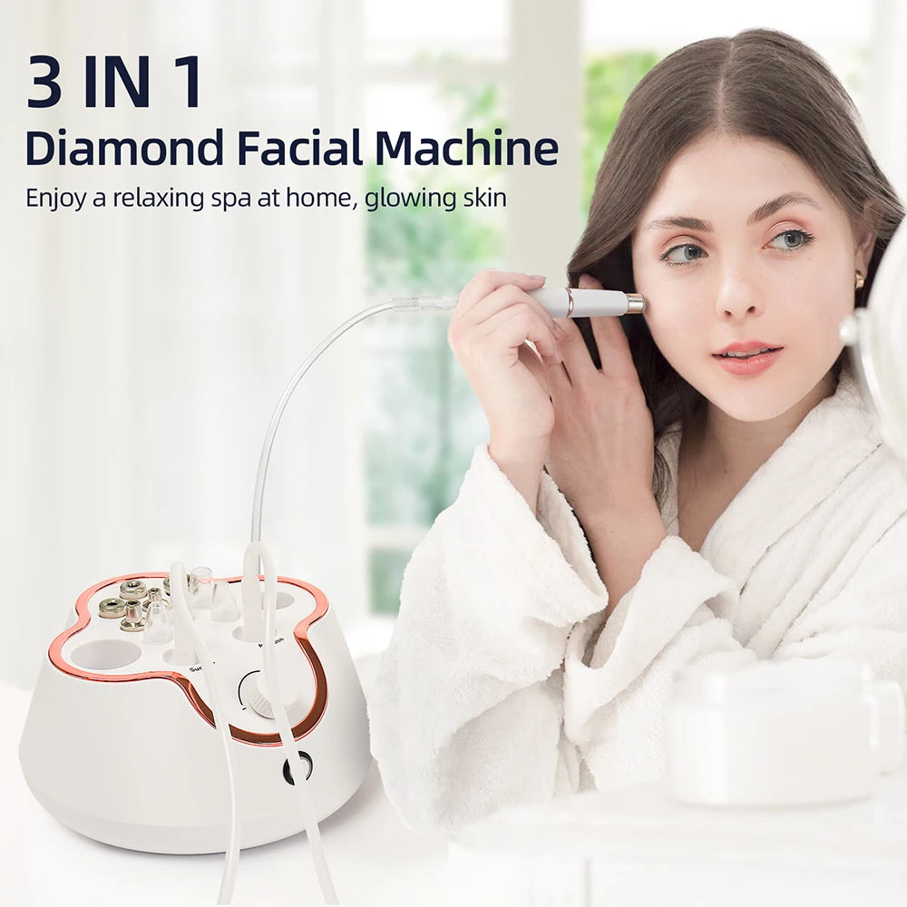Professional 3 in1 Diamond Microdermabrasion Machine Water Spray Exfoliation Beauty Machine Removal Wrinkle Facial Peeling Tools