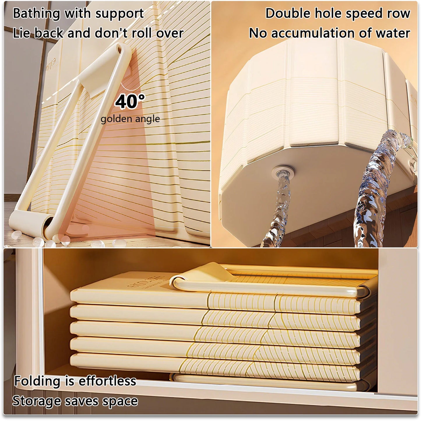 Portable Constant Temperature Foldable Bathtub For Adults With Lid