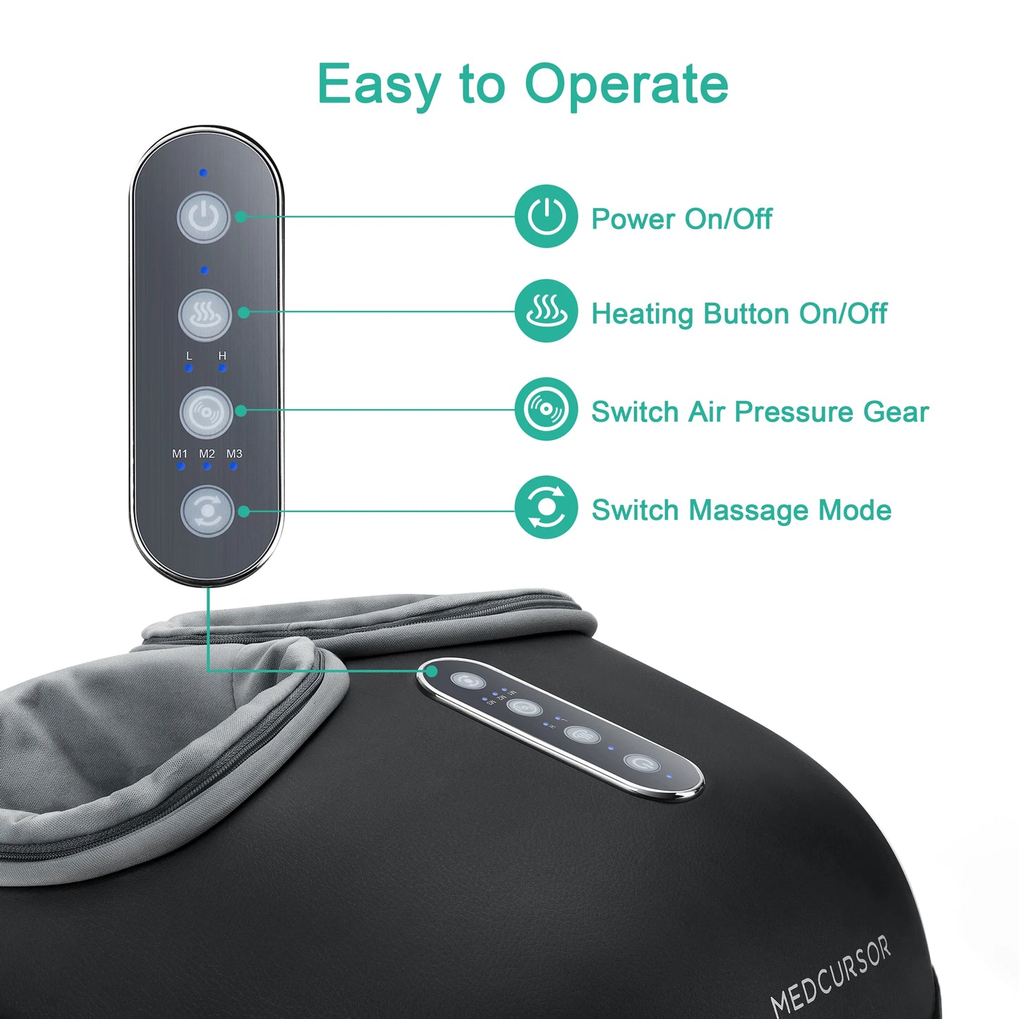 Medcursor Shiatsu Foot Massager With Heat And Pain Relief