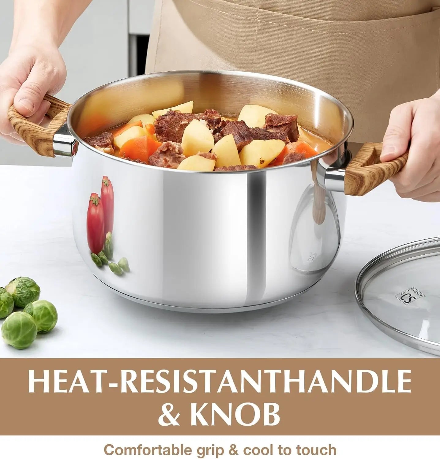 Stainless Steel Cookware Set 18 10 With Cool Touch Handles