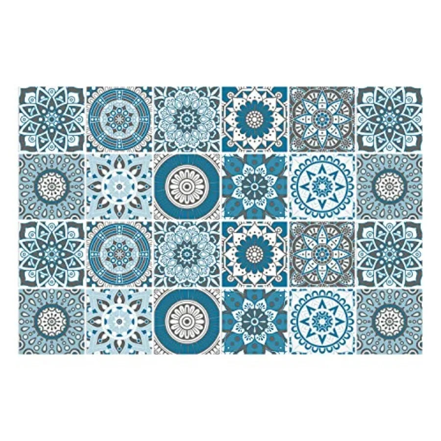 Moroccan Mandala Tile Stickers Peel And Stick Decorative Vinyl Wall