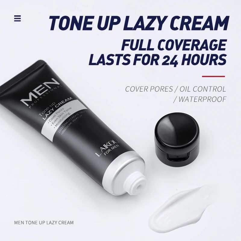 LAIKOU Men Skincare Set Four Piece Cleanser Toner Lotion Lazy Cream Hydrating