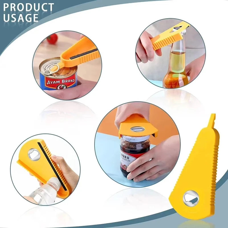 Multifunctional Can Opener Bottle Opener Jar Opener Stainless Steel
