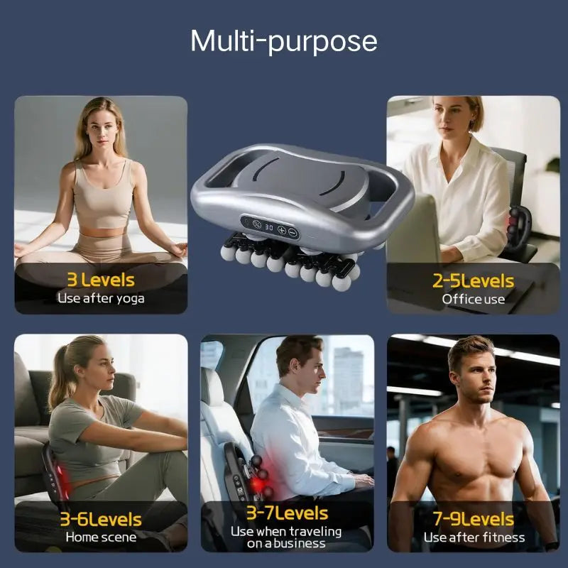 Professional 42-Head Massage Gun With LED Display And 9 Speeds