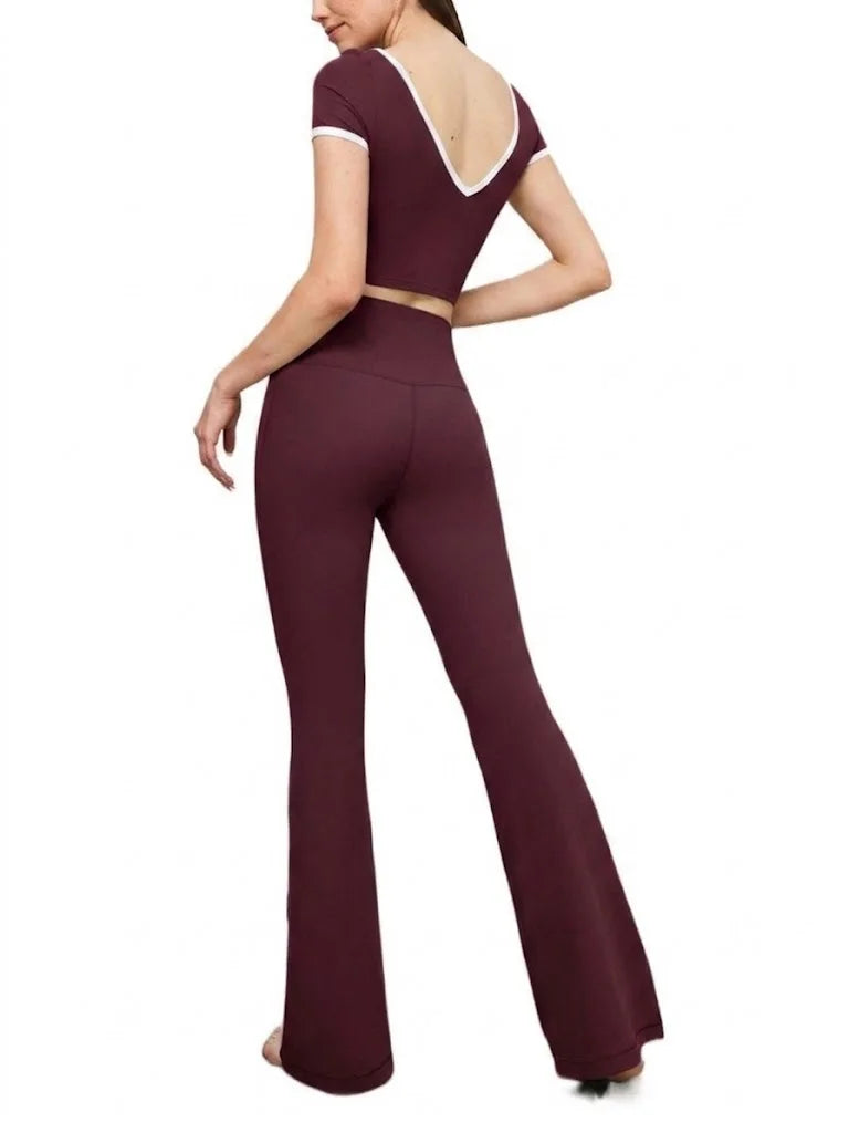 Flared Leggings Women High Waist Yoga Pants Breathable Quick Dry
