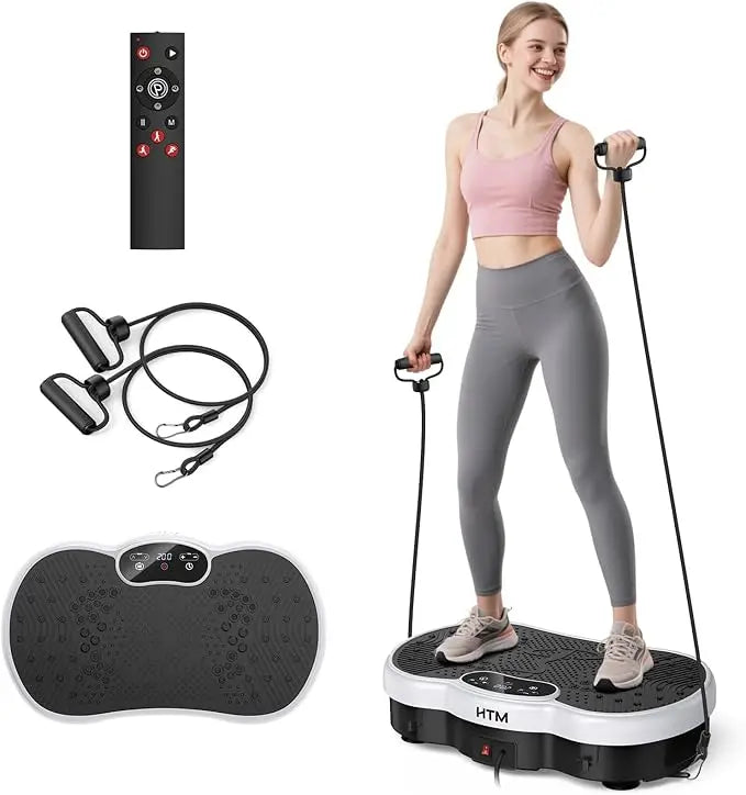 HTMM Fitness Vibration Plate Whole Body Exercise Machine With 120 Speed Levels