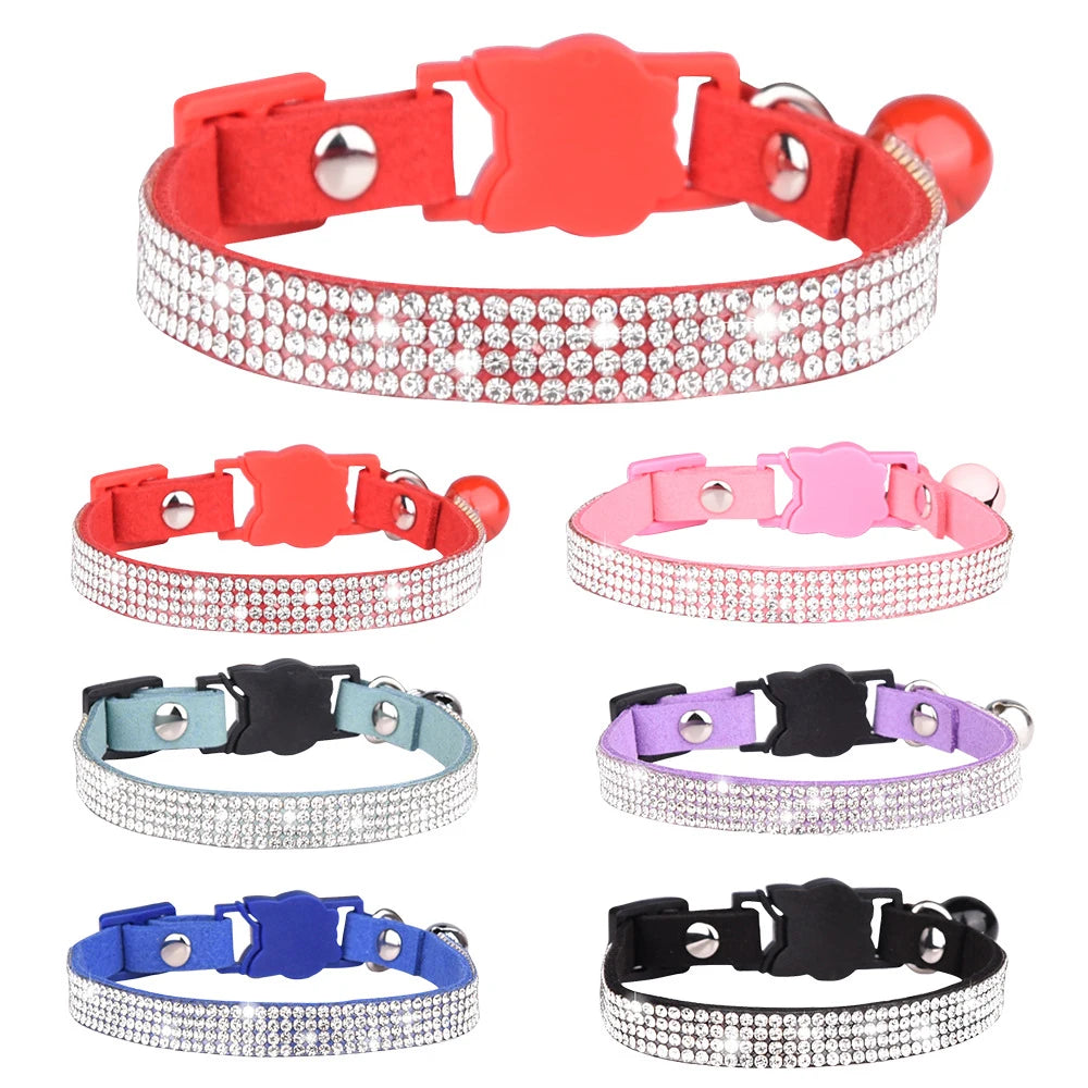 Cat Collar Rhinestone Breakaway Quick Release Safe Kitten