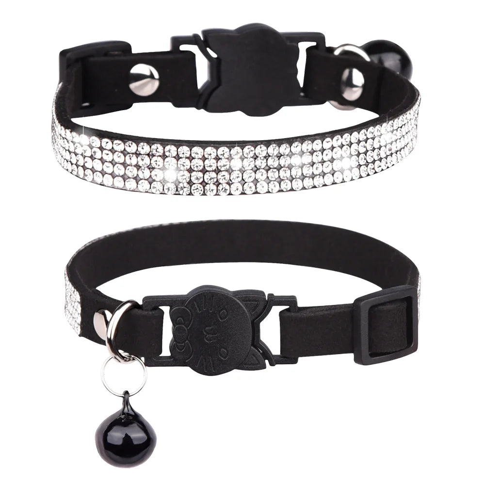 Cat Collar Rhinestone Breakaway Quick Release Safe Kitten