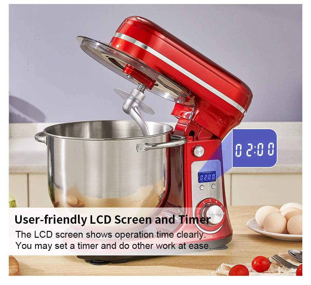 Biolomix Kitchen Stand Mixer With Dough Hook And Wire Whip