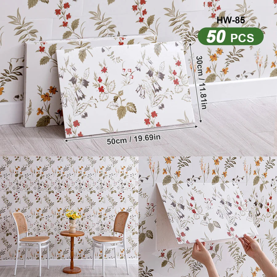 3D Self Adhesive Peel And Stick SXP Wall Tiles For Indoor Walls