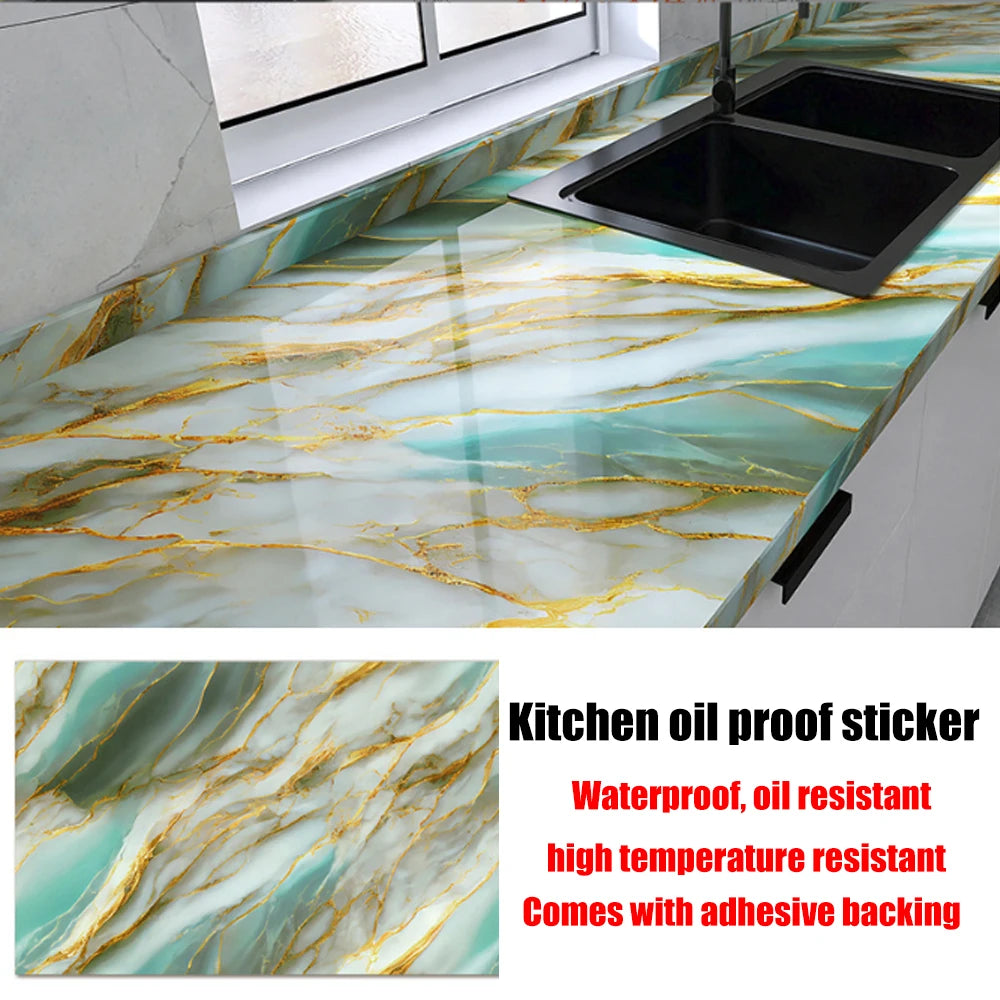 Oil Proof Kitchen Wall Stickers Self Adhesive Protective Wallpaper PVC