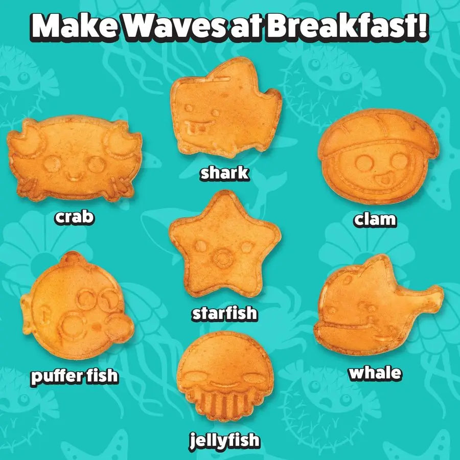 Creature Mini Waffle Maker 7 Ocean Animal Shapes Breakfast Fun