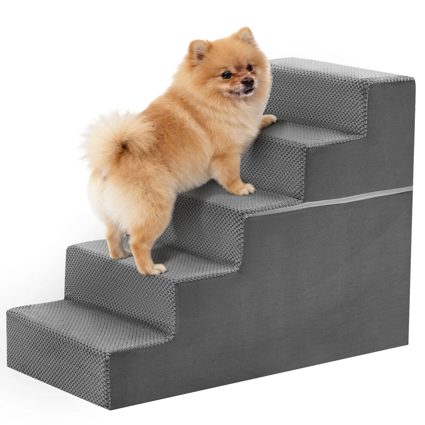 Right Angled Foam Dog Stairs 3 To 5 Step Non Slip Indoor Ramp