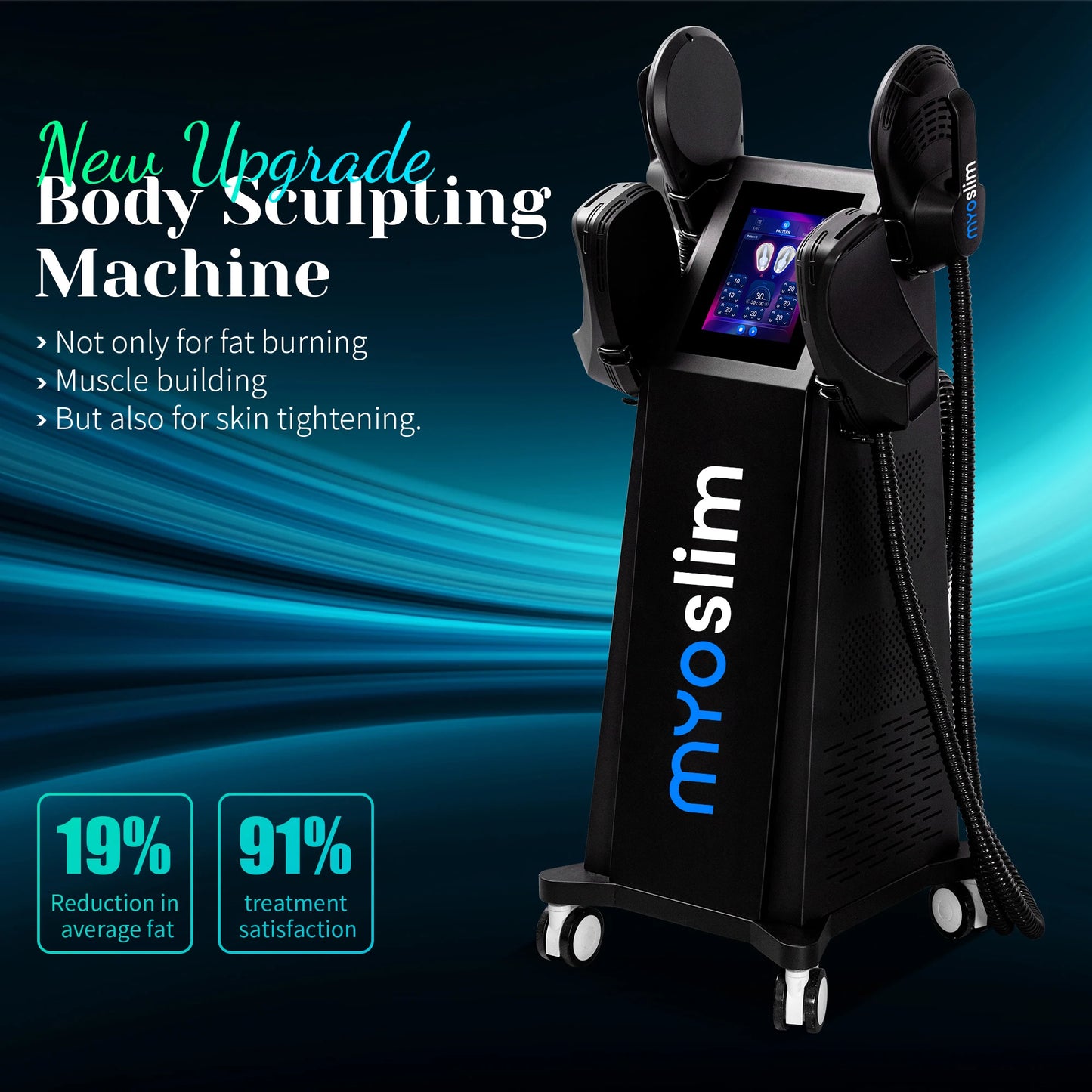 Newest Portable DLS-MYOSlim RF Power 6500W Weight Loss fitness Stimulating Fat Removal Body fitness Machine.